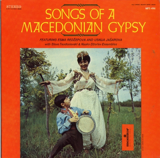 Cover art for “Songs of a Macedonian Gypsy” &ndash Monitor Records LP MFS 496.